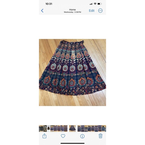 Unbranded Maxi Wrap Skirt Printed Tribal Ethnic Indian Pattern One Size Cotton - Picture 5 of 16